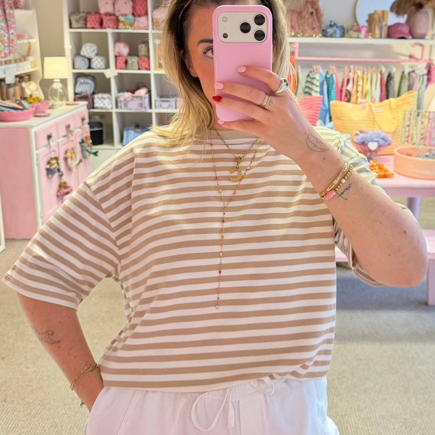 Stripe Boxy Oversize Fit T-Shirt (4 Colourways)