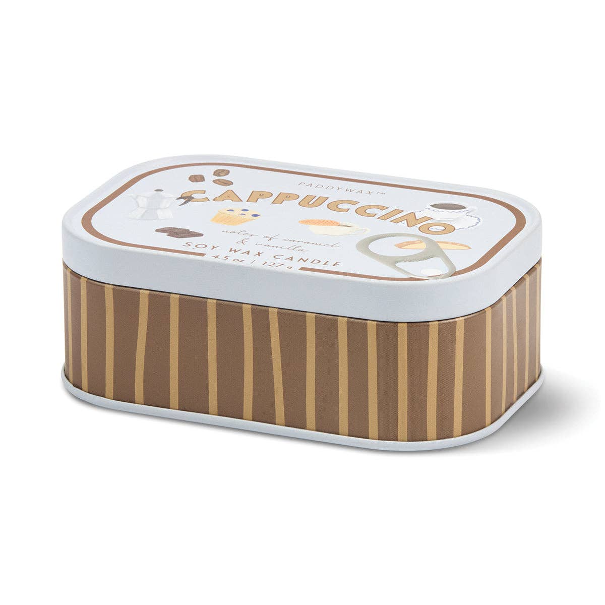 Chocolate & Cherry Cappuccino Print Tin Candle
