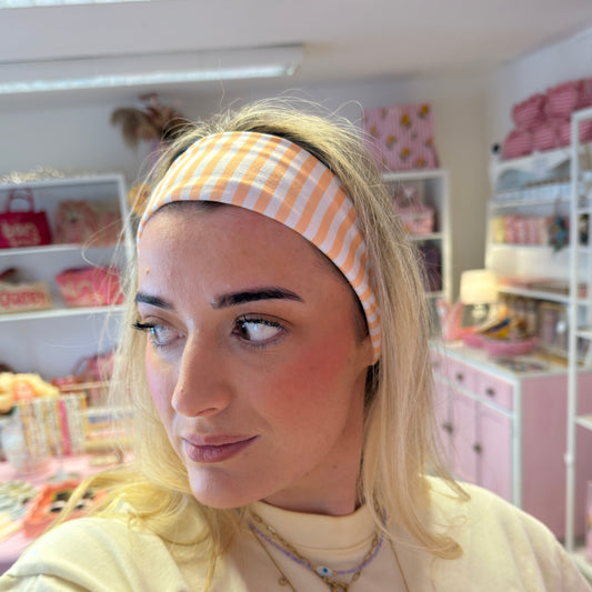 Orange & White Stripe Headband