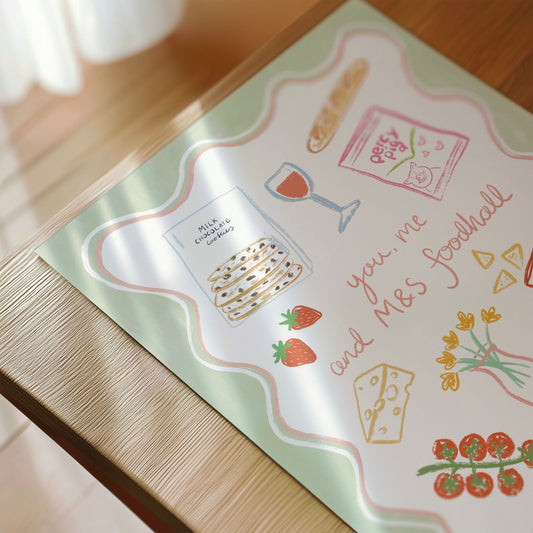 ‘You, Me and M&S Foodhall’ A4 Print