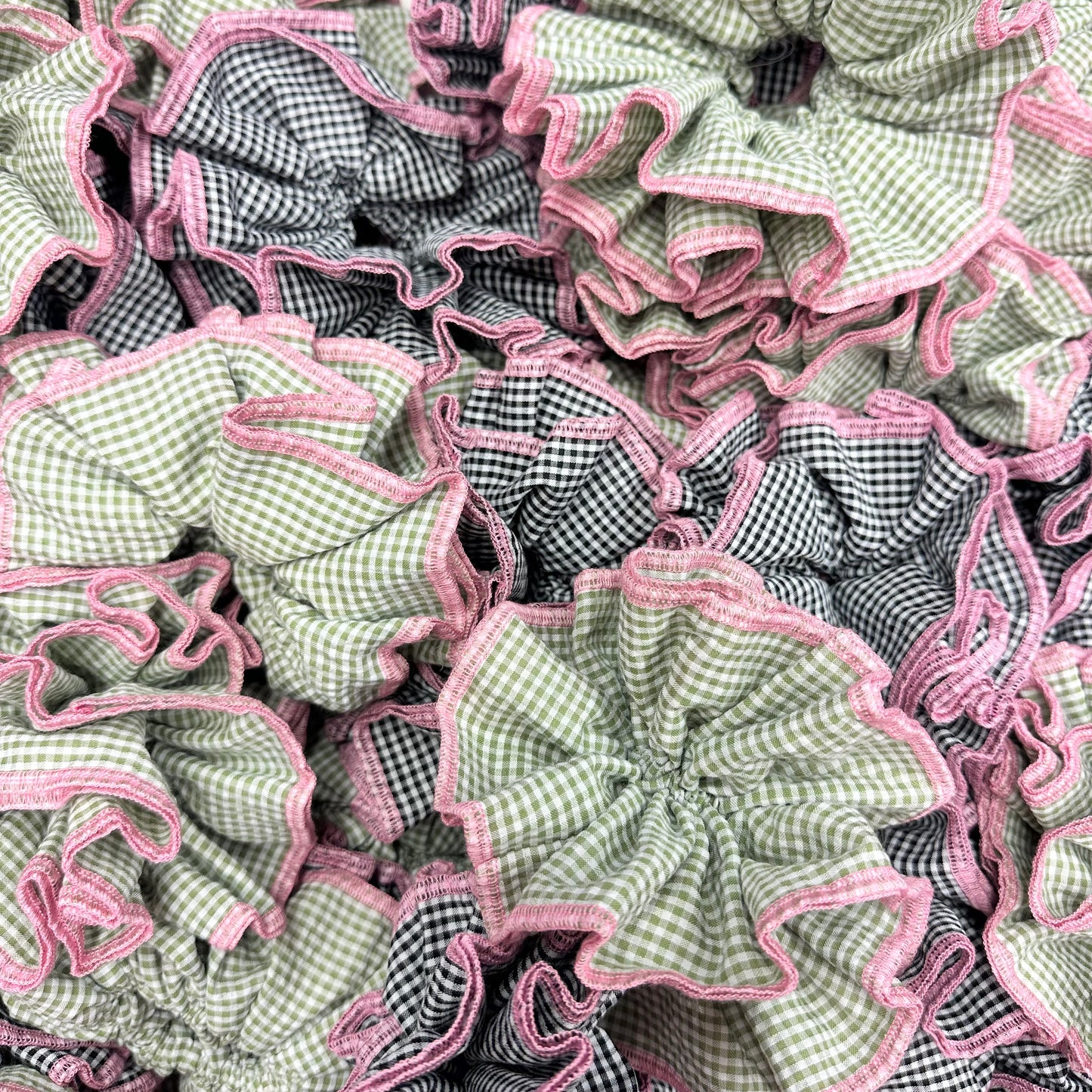 Oversize Large Gingham Scrunchie