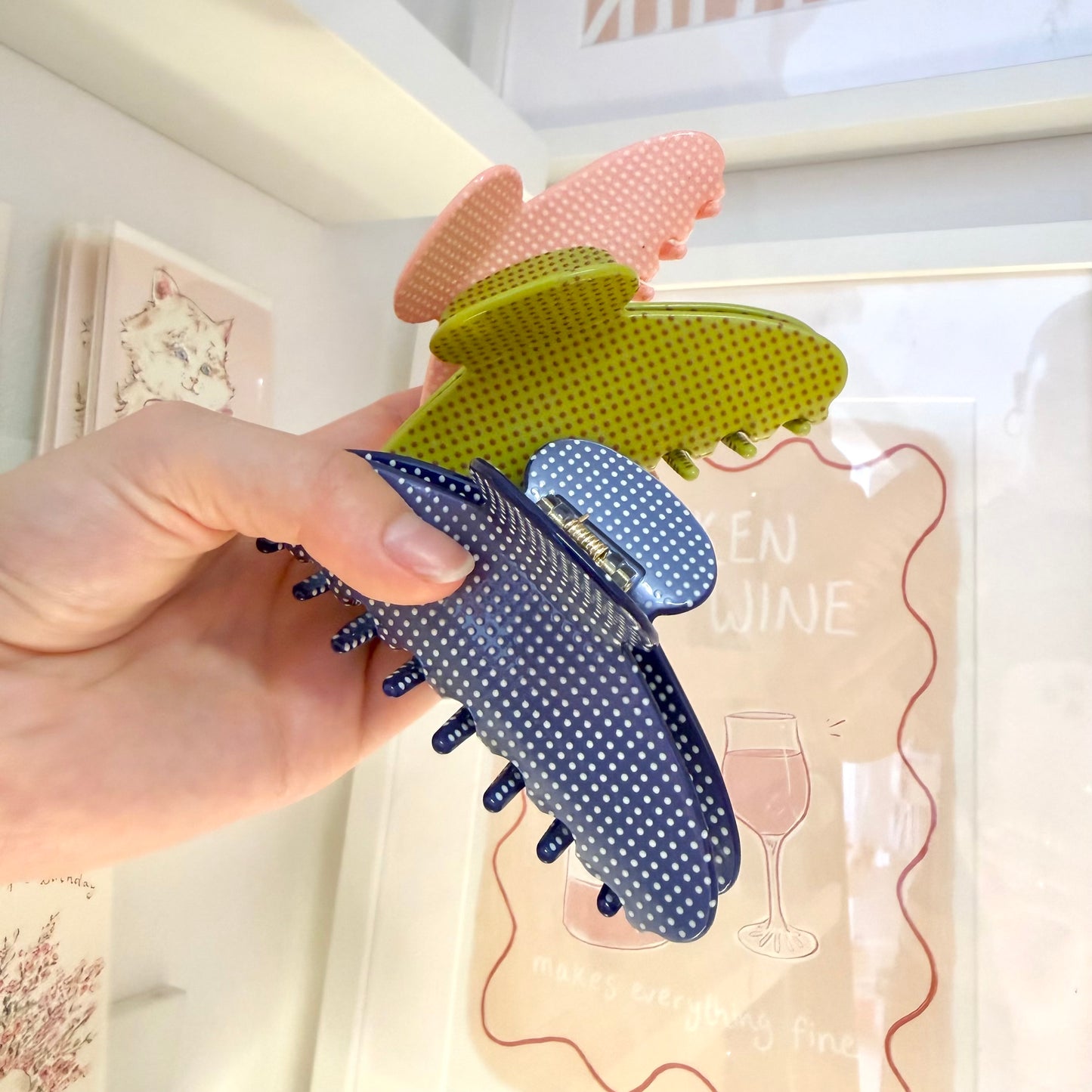Polka Dot Claw Clip (3 colourways)