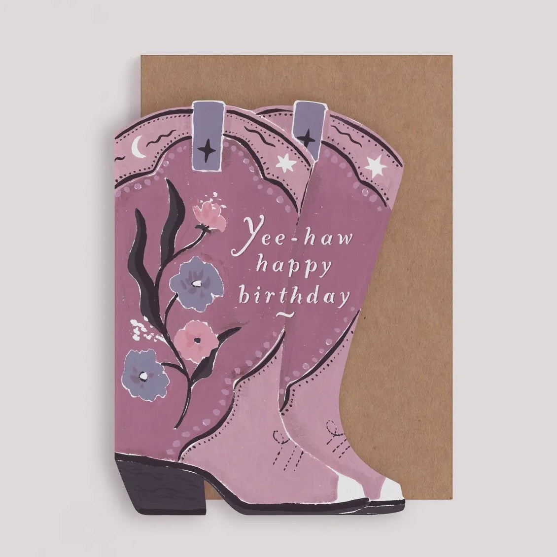 Yee-haw Cowboy Boots Birthday Card