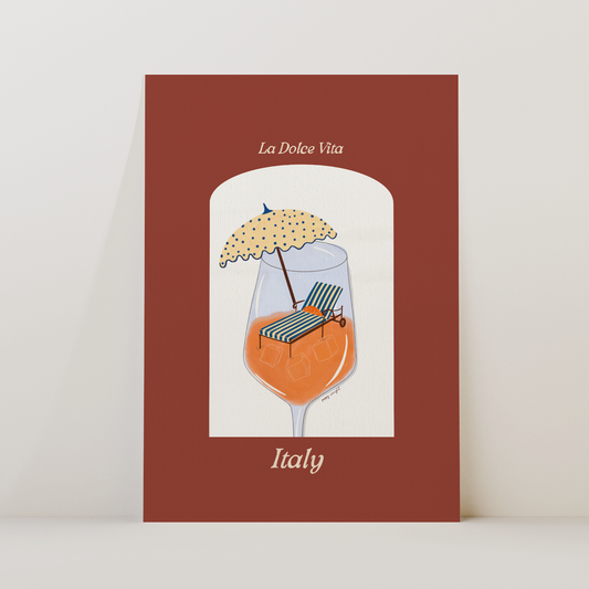 'La Dolce Vita Italy' A4 Print
