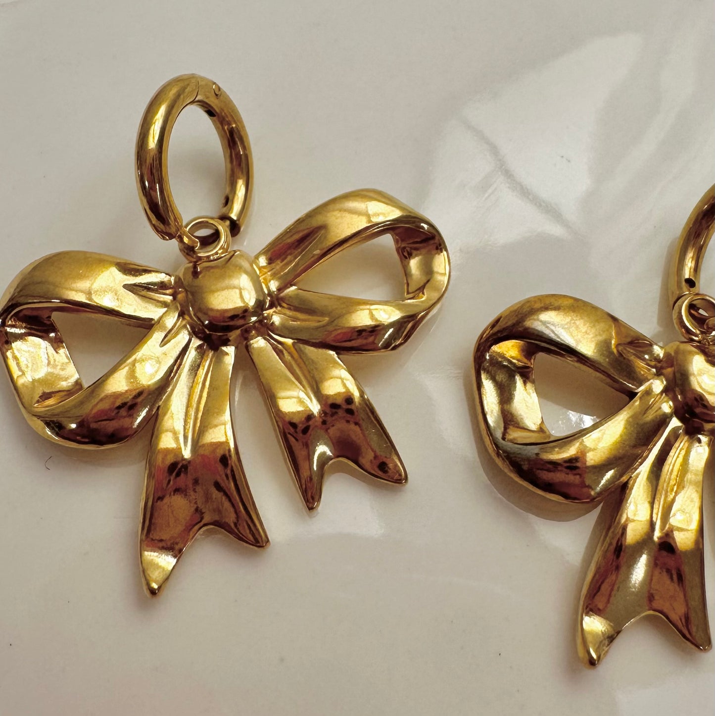 Mini Bow Style Hoop Earrings