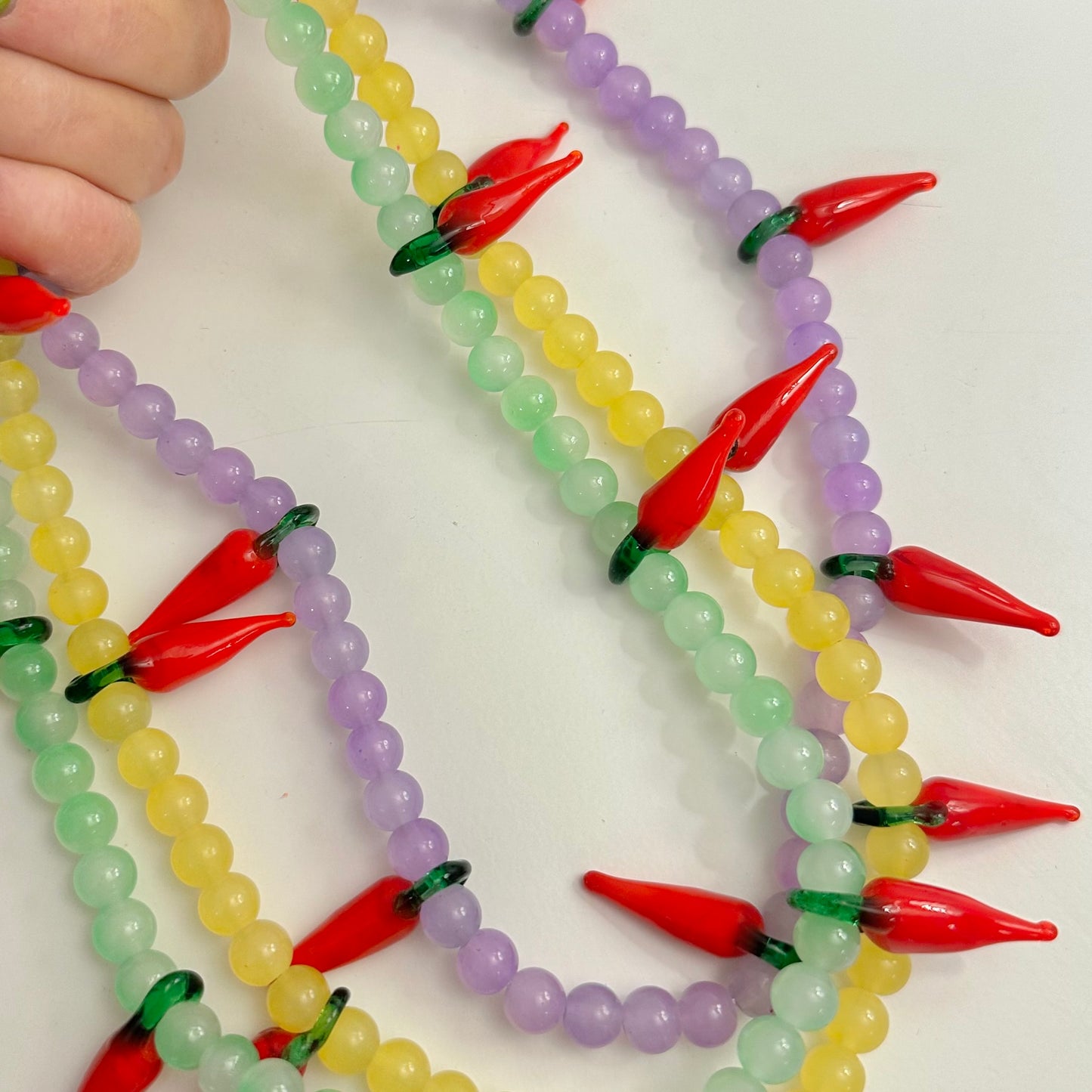 Handmade Glass Bead Chilli Jewellery 🌶️