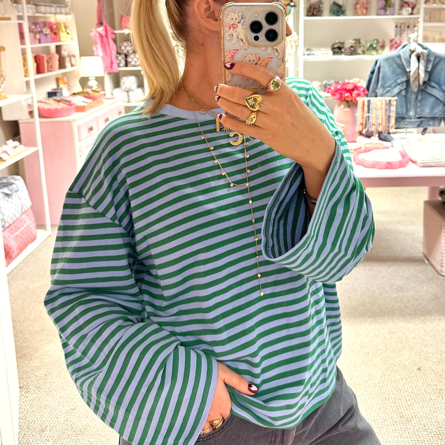 ❤️‍🔥 Slouchy Stripe Long Sleeve T-Shirts (4 Dreamy Colourways)