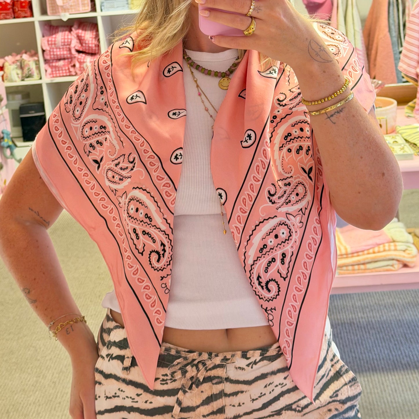 Large Silk Paisley Print Scarves (4 colourways)