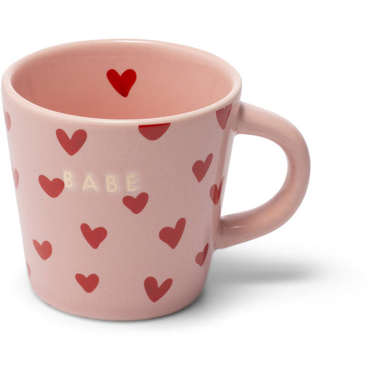 'BABE' Red Heart Ceramic Espresso Cup