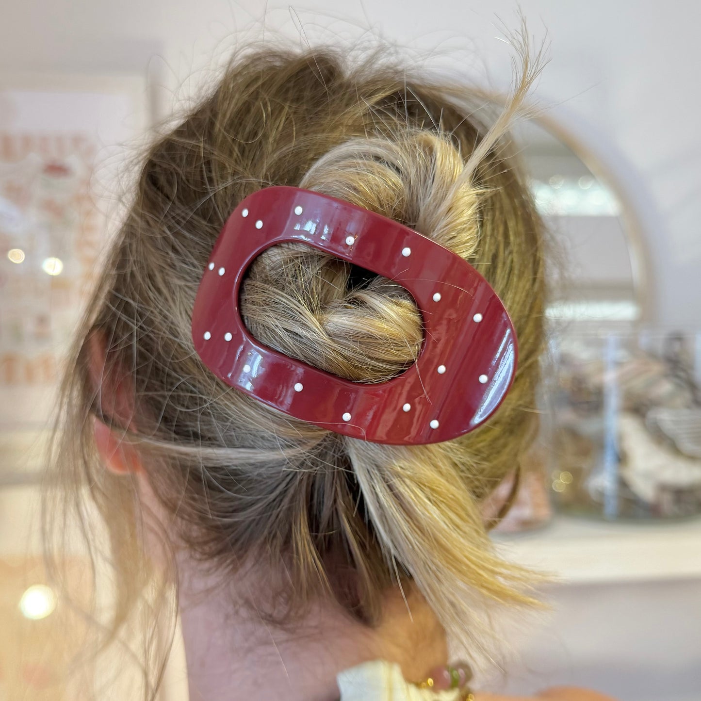 Polka Dot Flat Claw Clip (3 colourways)