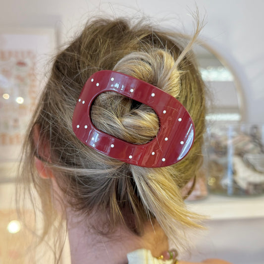 Polka Dot Flat Claw Clip (3 colourways)