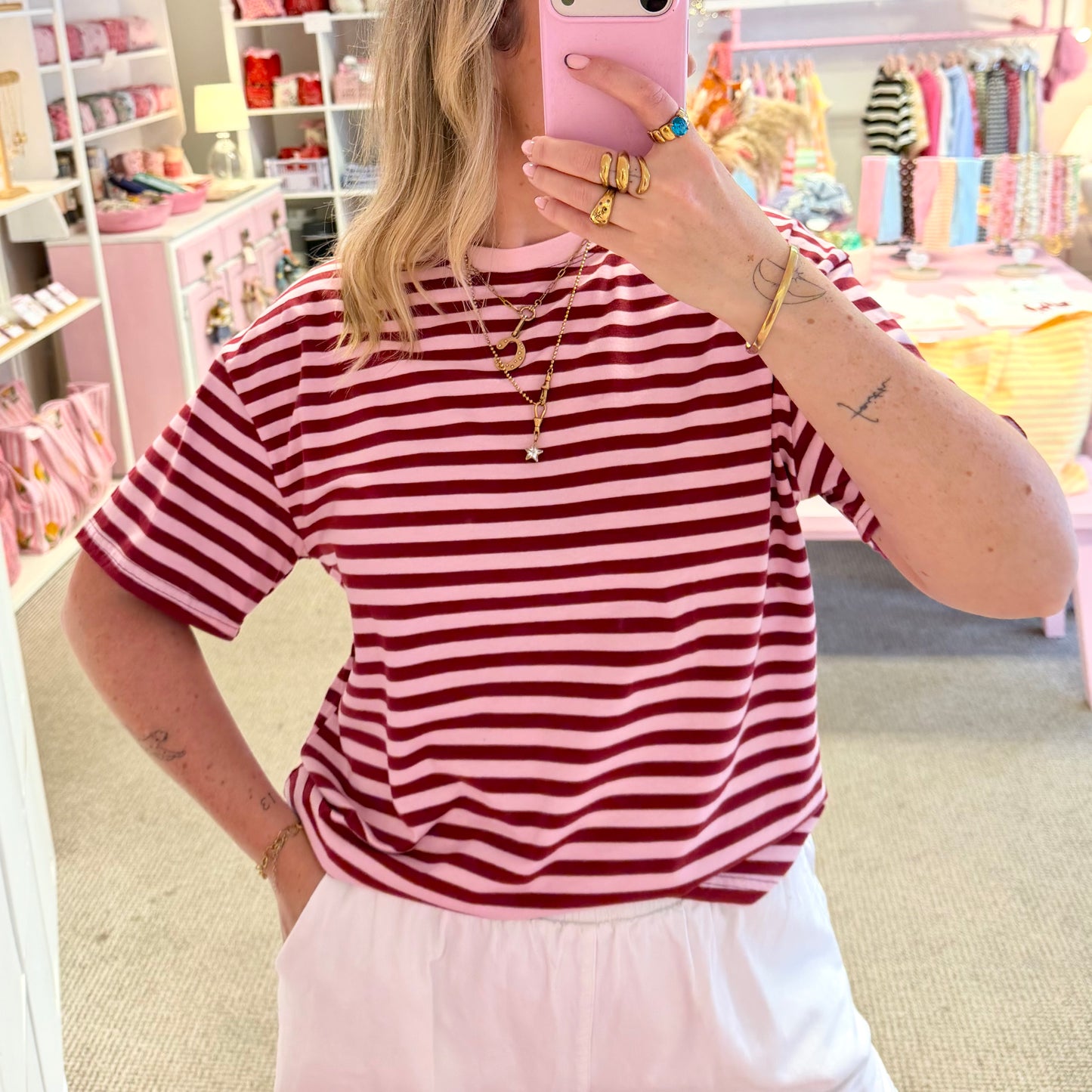 💕NEW💕 Short Sleeve Cotton Stripey T-Shirts (5 Colour-Ways)