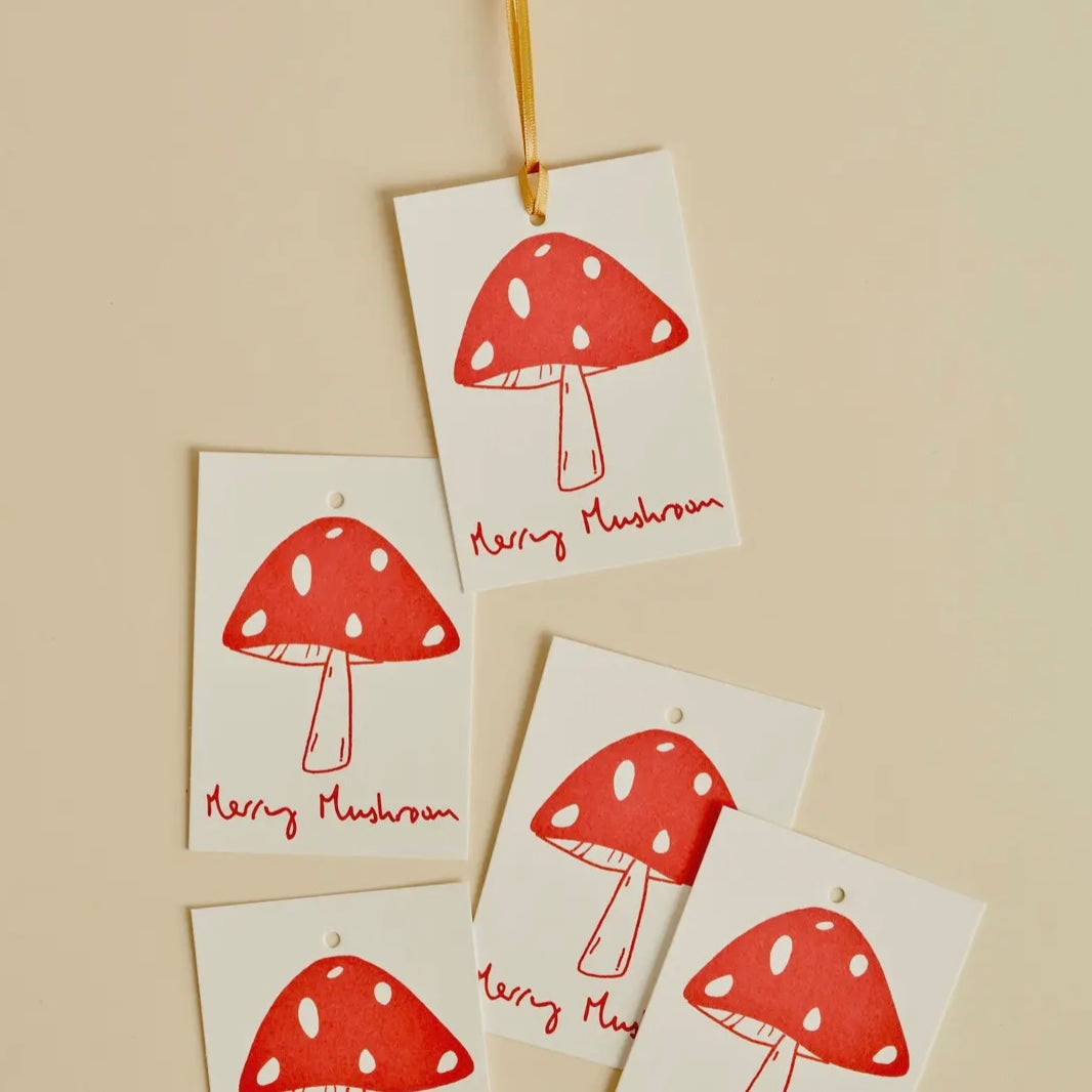 ‘Merry Mushroom’ Gift Tags (pack of 8)