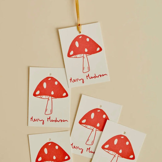 ‘Merry Mushroom’ Gift Tags (pack of 8)
