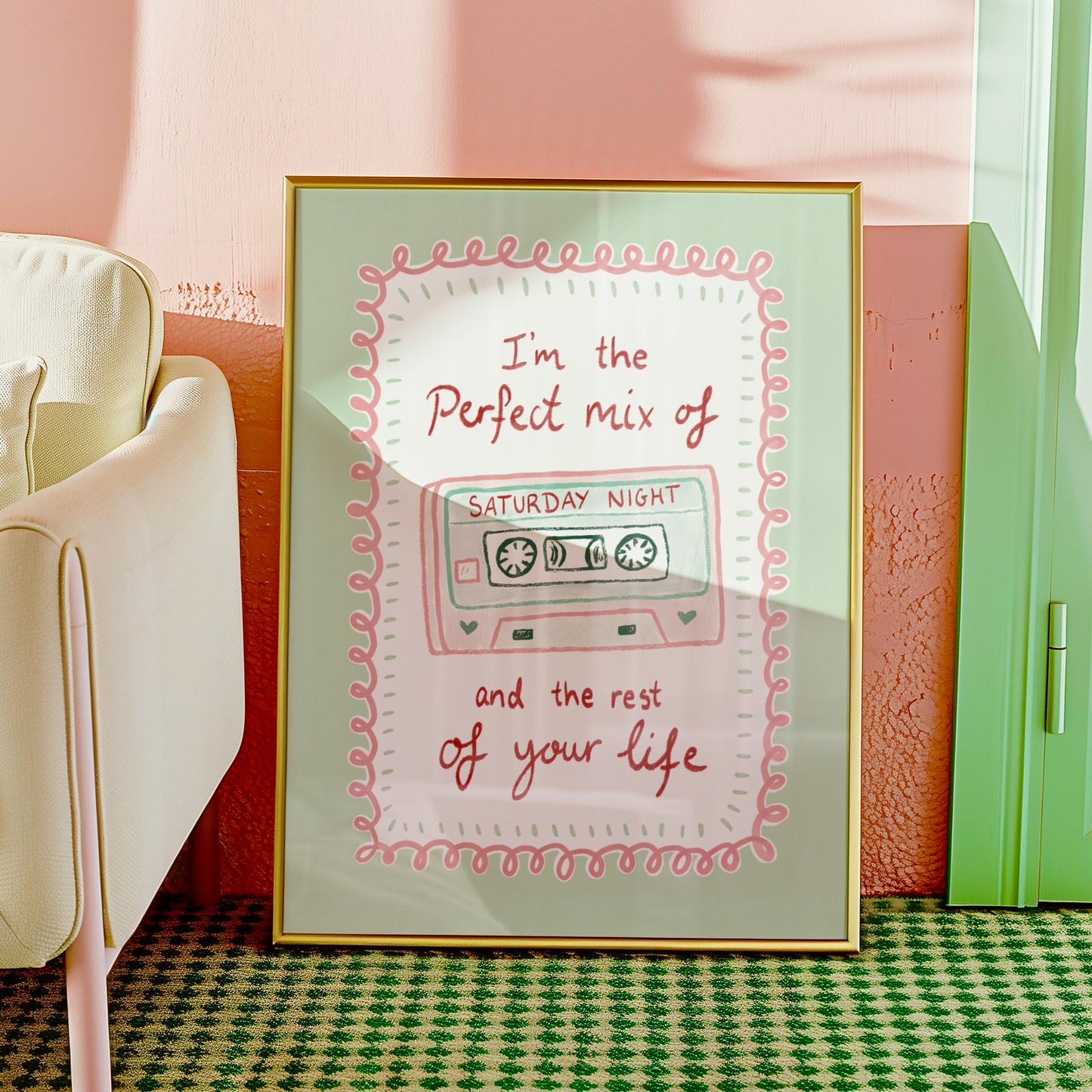 Olivia Dean ‘Perfect Mix Of Saturday Night’ A4 Print