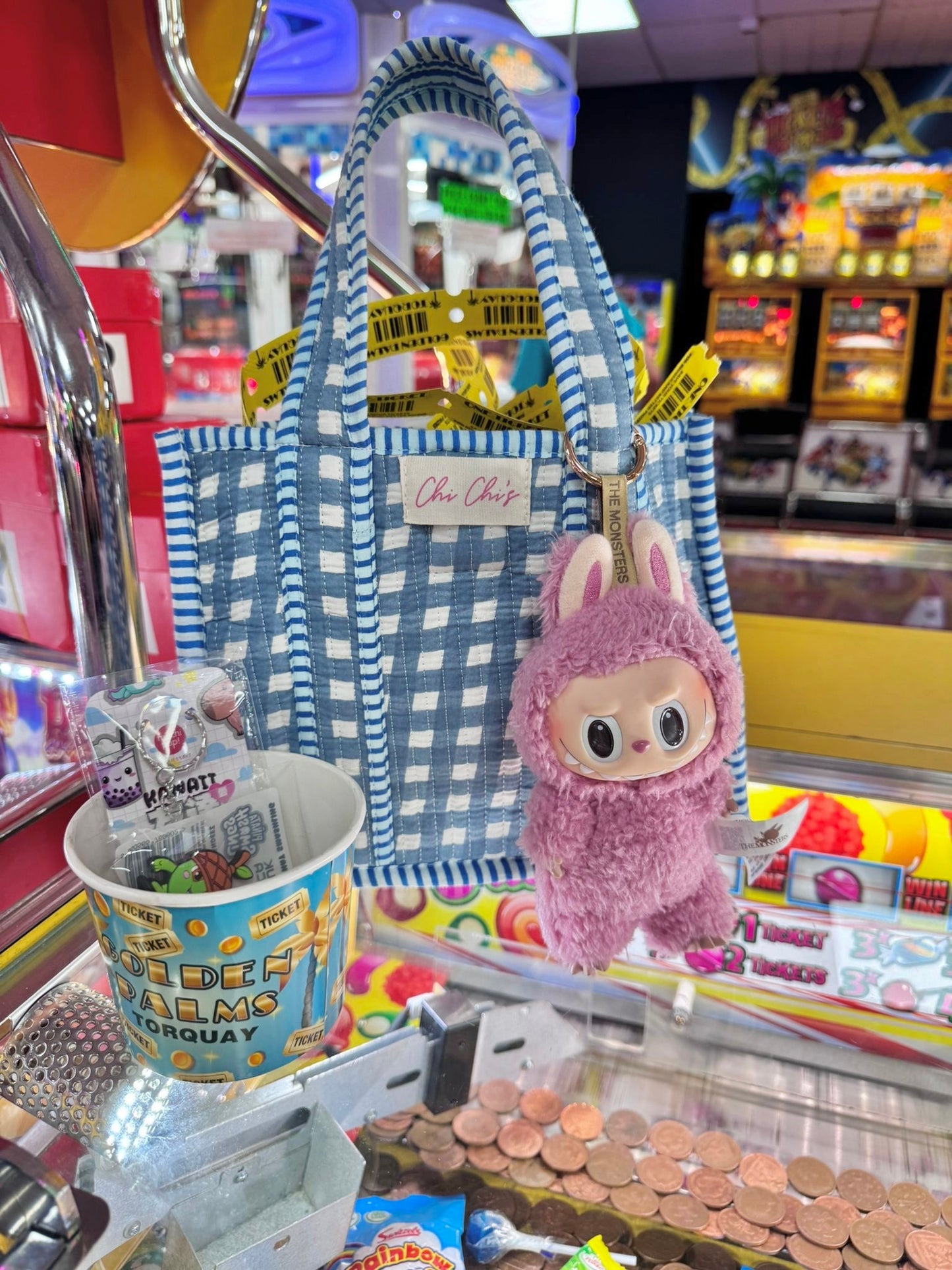 💙 Blue Mini Gingham Bag