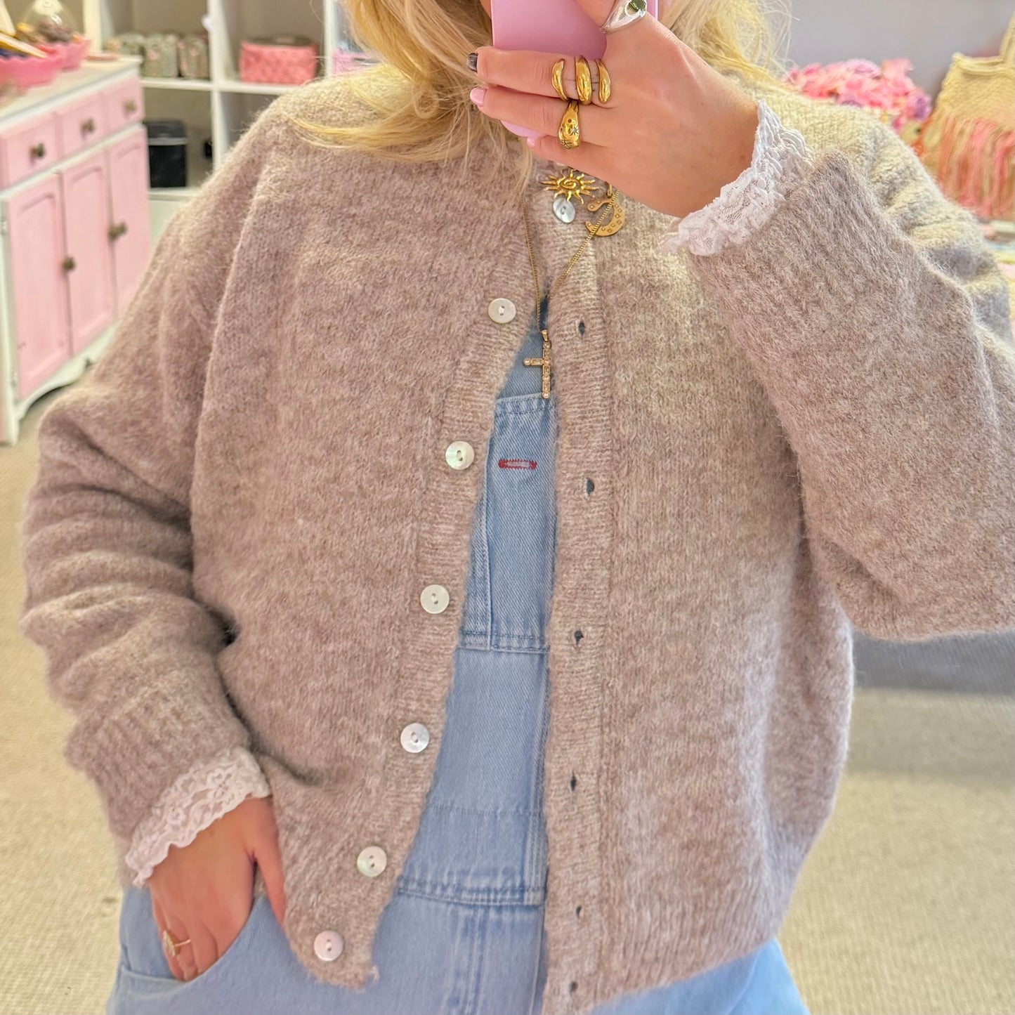 Super Soft Beige Cardigan