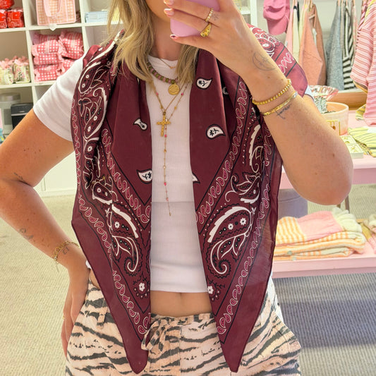 Large Silk Paisley Print Scarves (4 colourways)