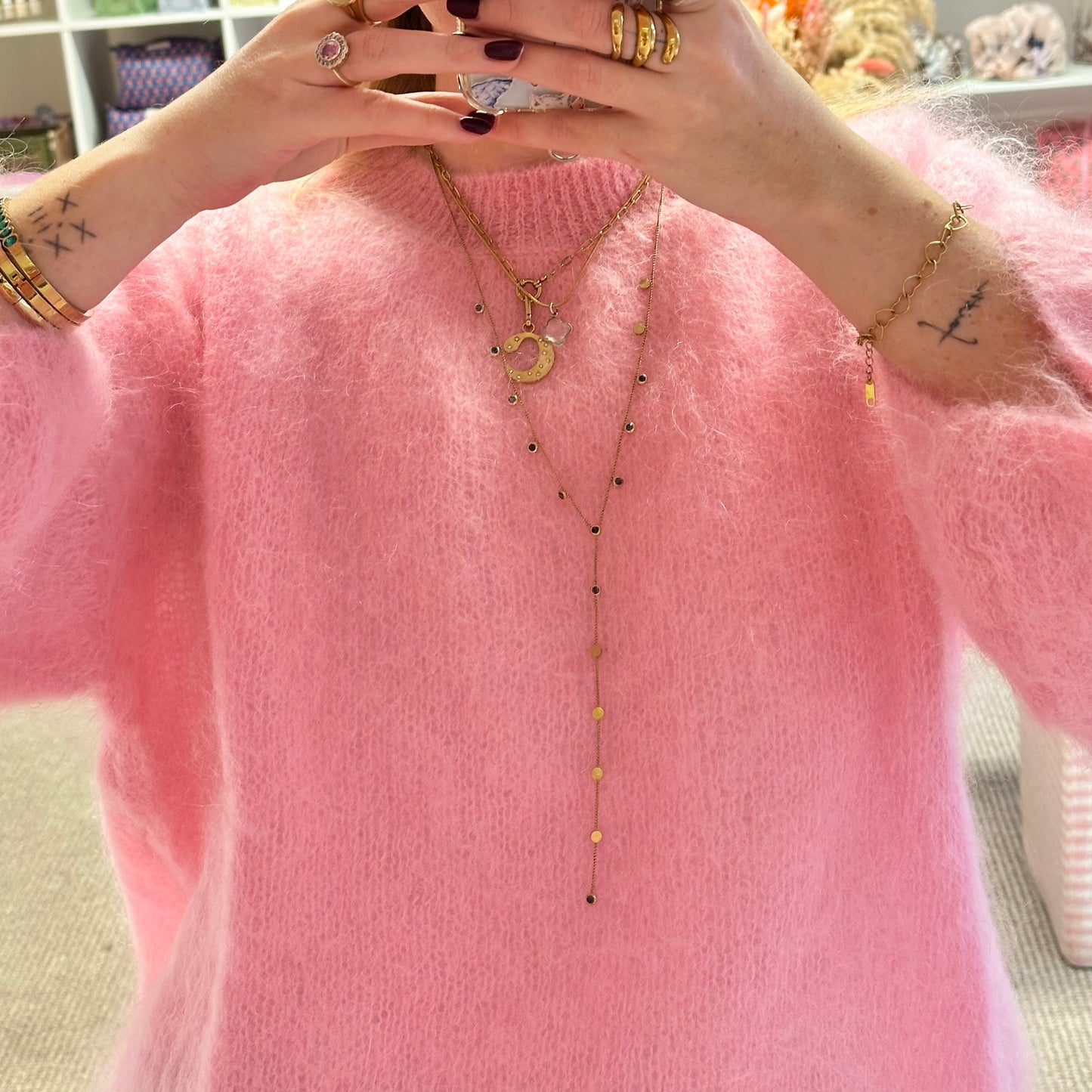 Baby Pink Mohair Fluffy Jumper