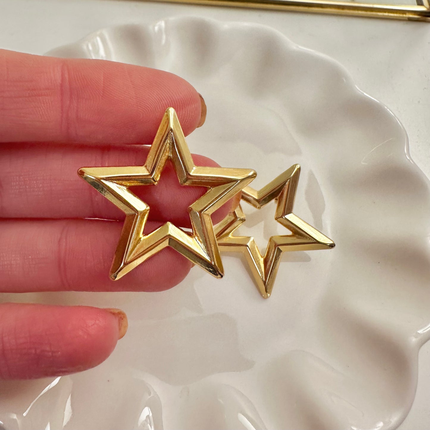 Gold Star Stud Earrings