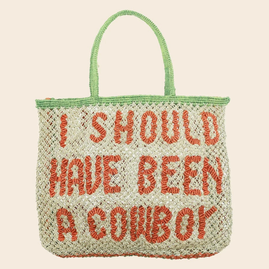 'I Should Of Been A Cowboy' The Jacksons Large Jute Bag