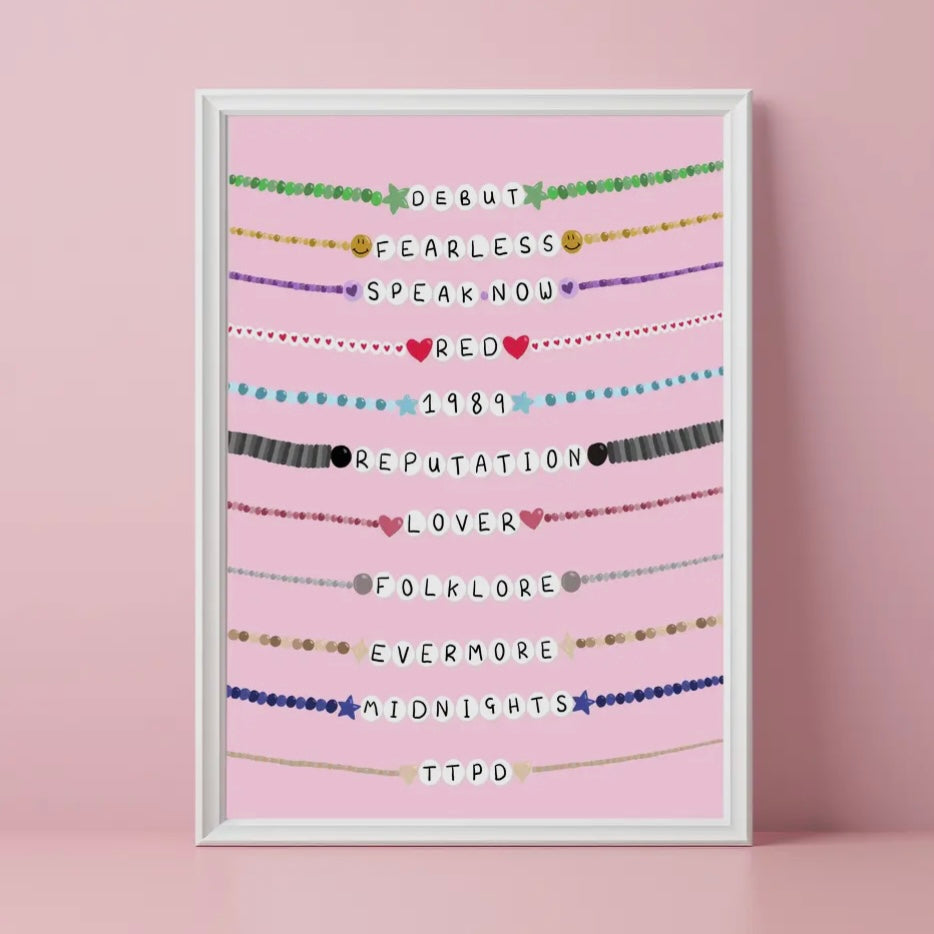 Taylor Swift Friendship Bracelet Album Print