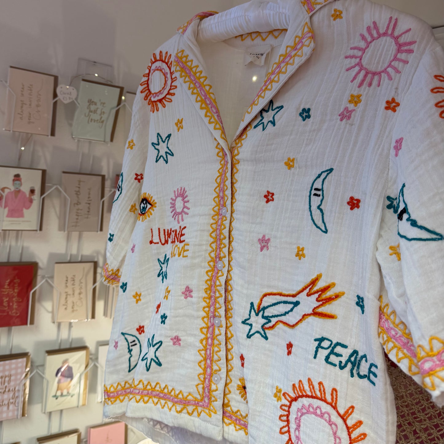 Embroidered Detail Summer Cotton Shirt