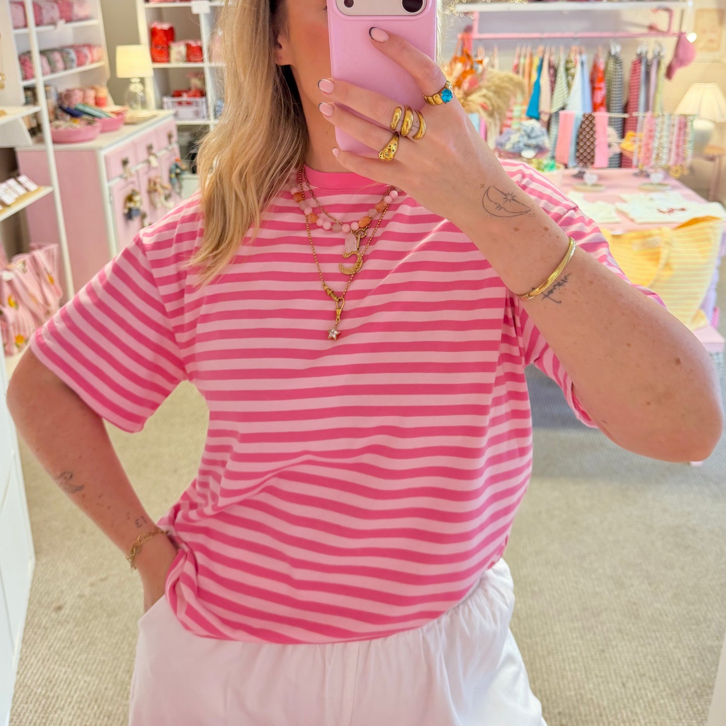 💕NEW💕 Short Sleeve Cotton Stripey T-Shirts (5 Colour-Ways)
