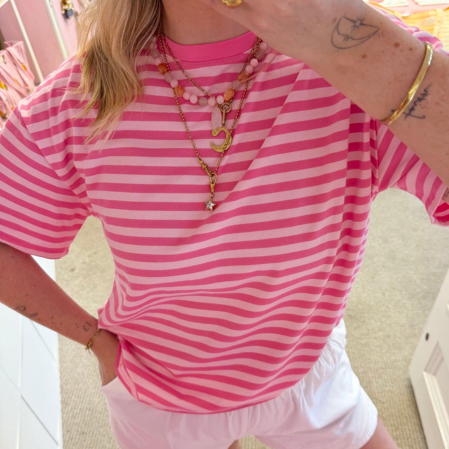 💕NEW💕 Short Sleeve Cotton Stripey T-Shirts (5 Colour-Ways)