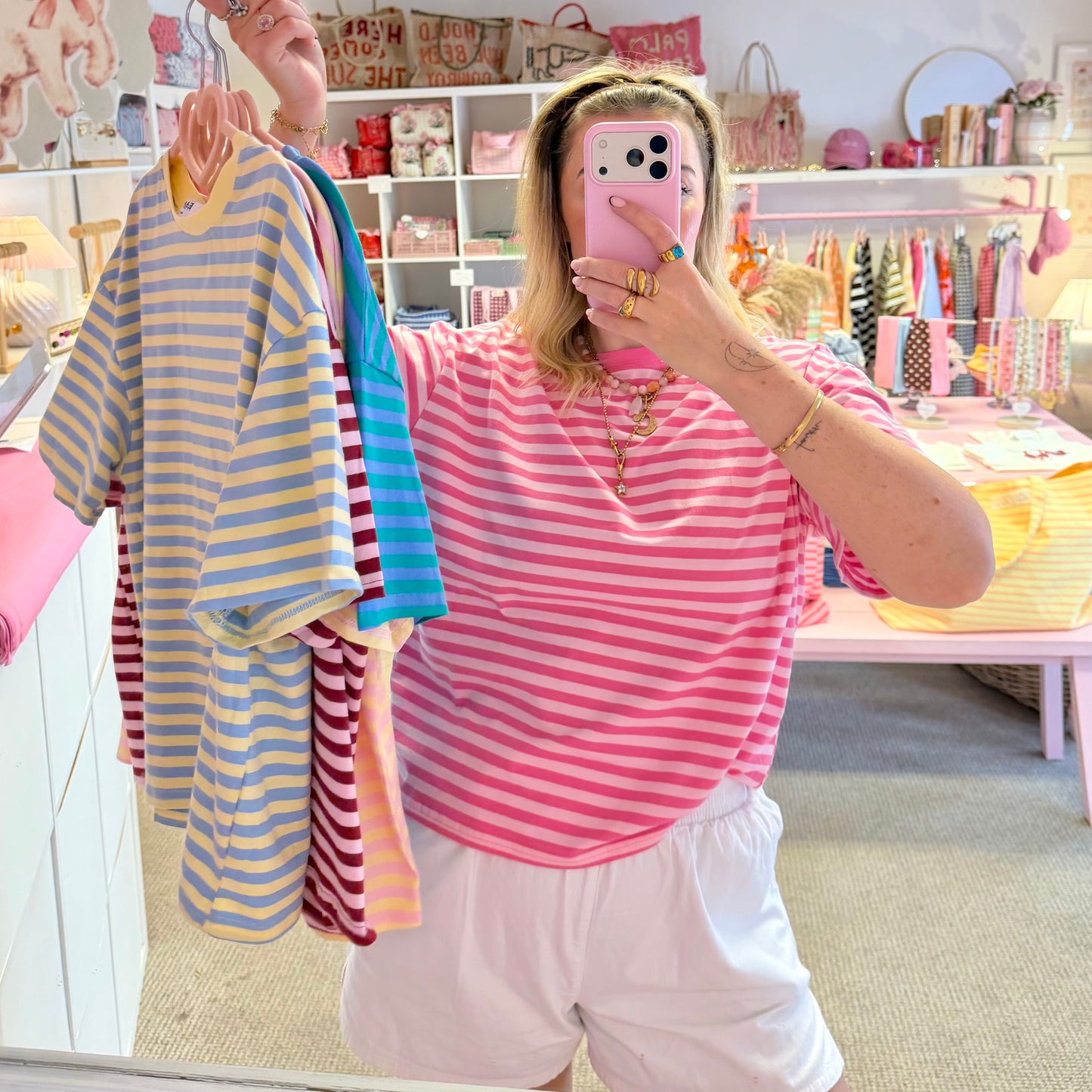 💕NEW💕 Short Sleeve Cotton Stripey T-Shirts (5 Colour-Ways)
