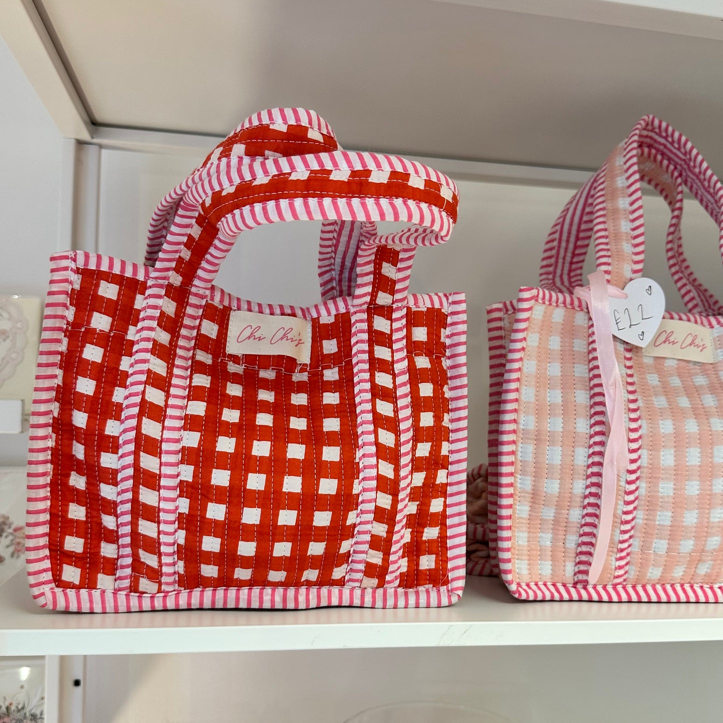 ❤️ Red Mini Gingham Bag