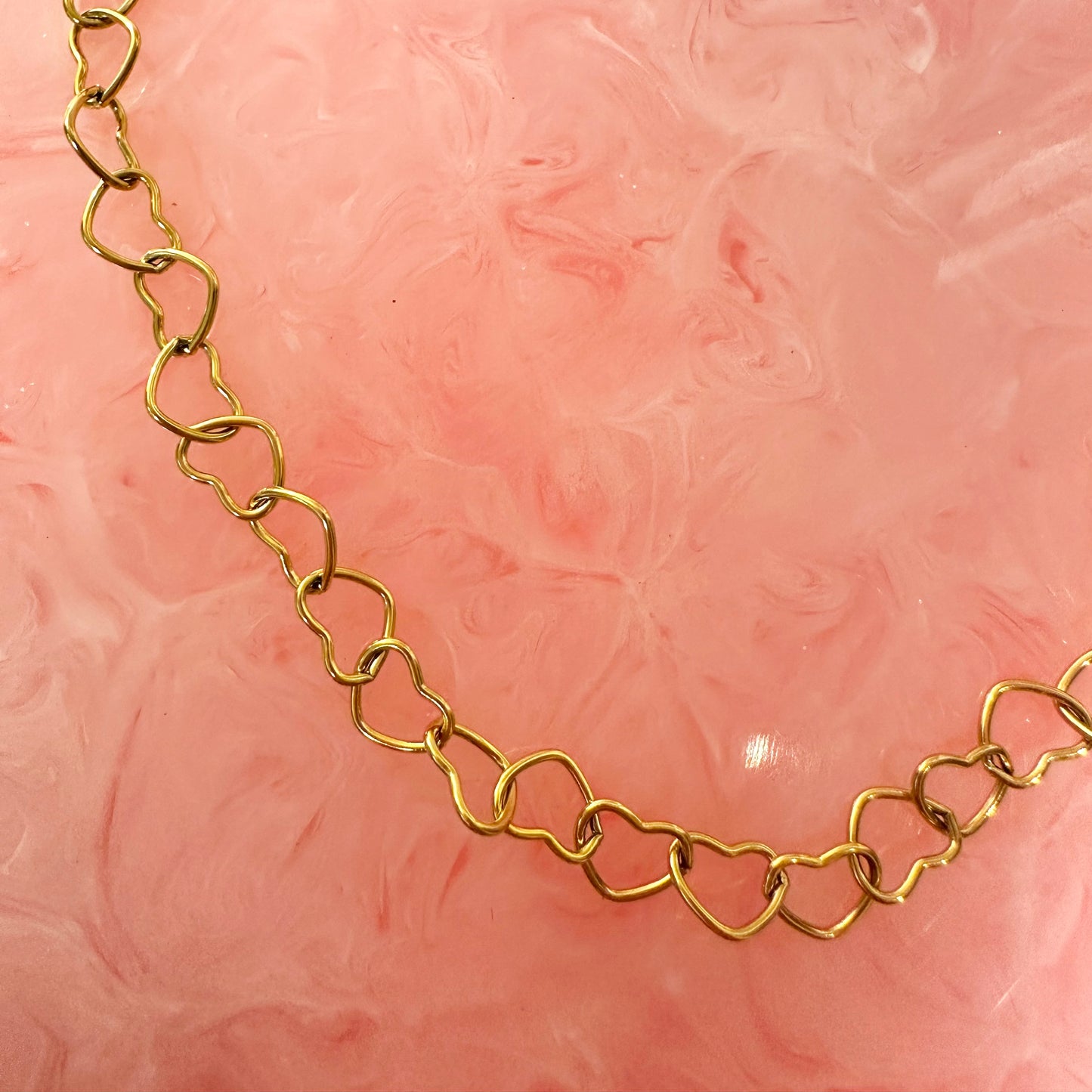 Heart Interlock Gold Necklace