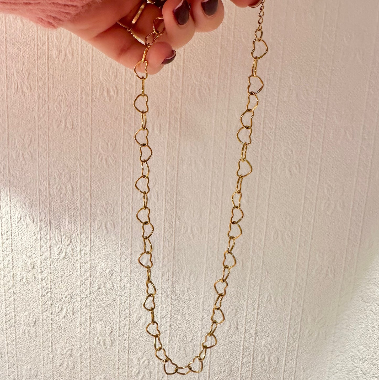 Heart Interlock Gold Necklace