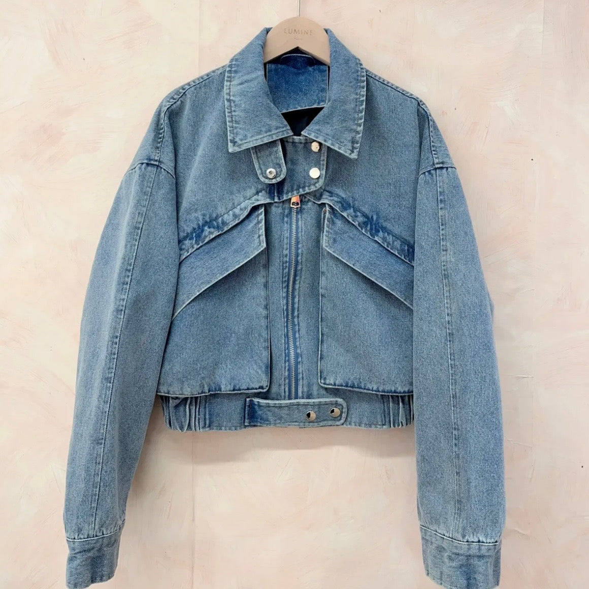 ✨ Denim Oversize Bomber Jacket