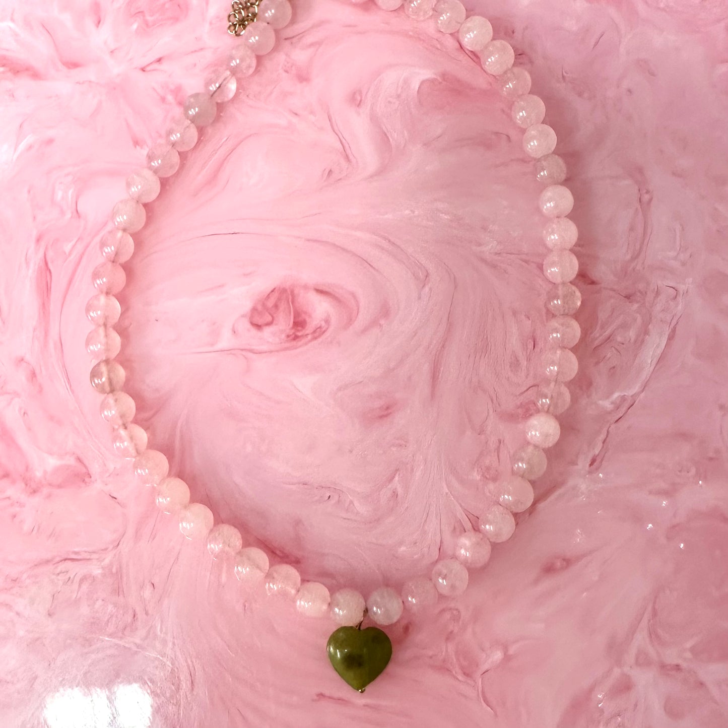 Love Heart Small Beaded Necklace (3 colourways)