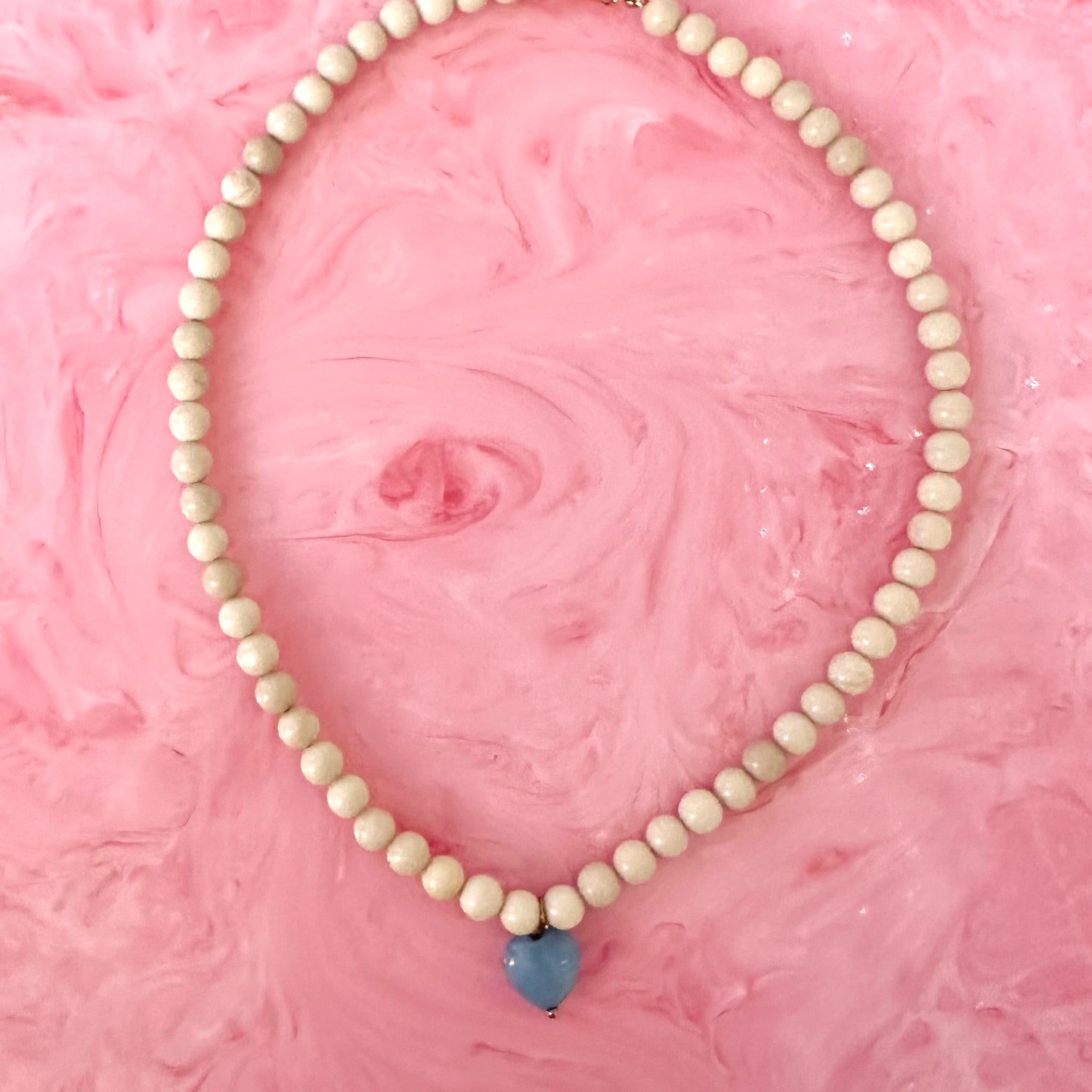 Love Heart Small Beaded Necklace (3 colourways)