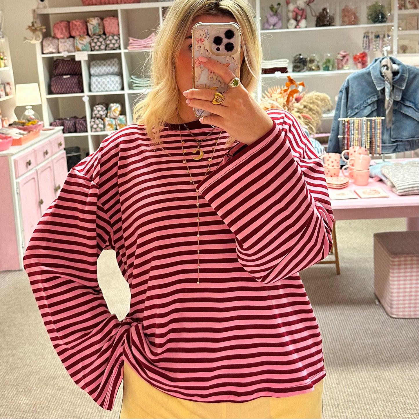 ❤️‍🔥 Slouchy Stripe Long Sleeve T-Shirts (4 Dreamy Colourways)