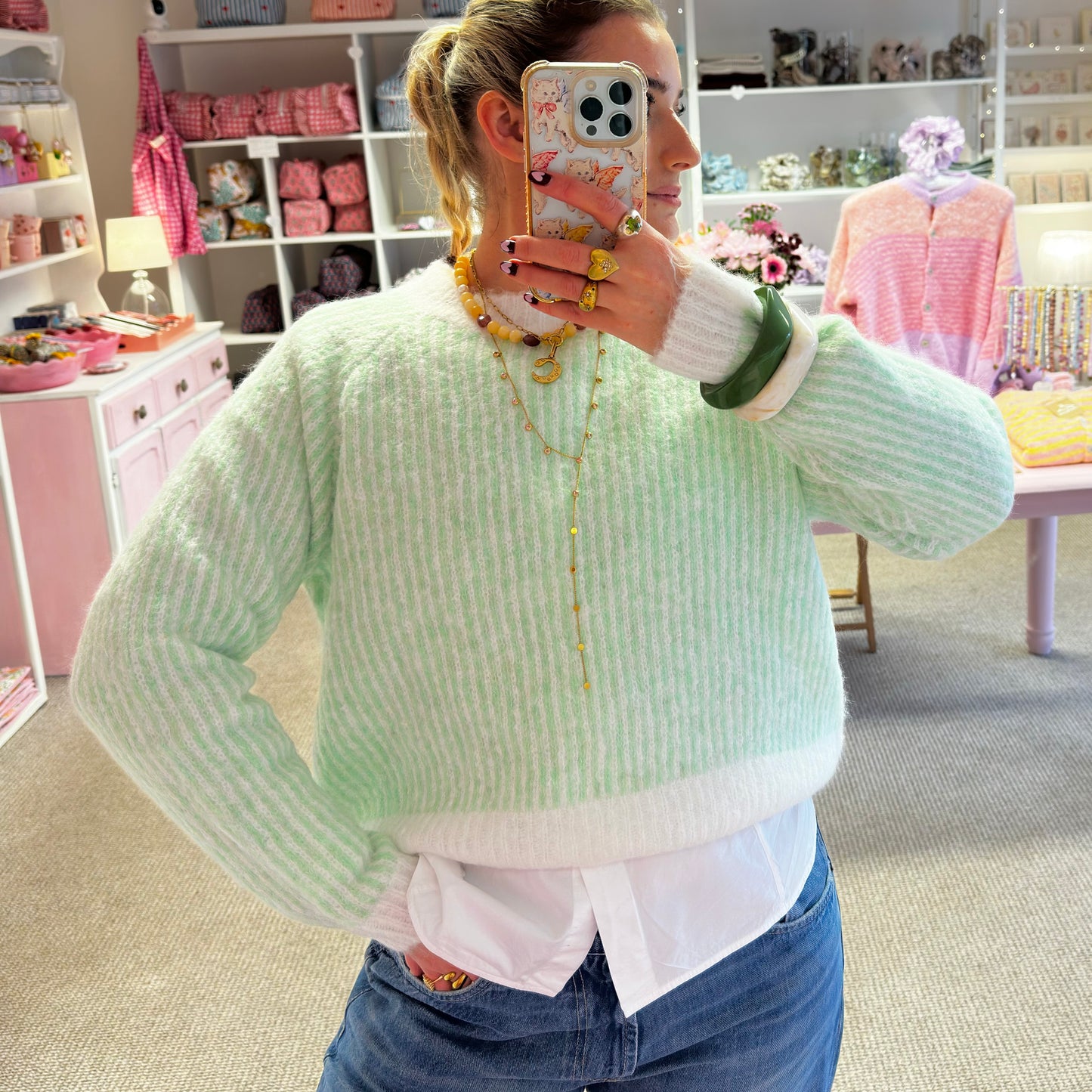 Mint Super Soft Cropped Jumper