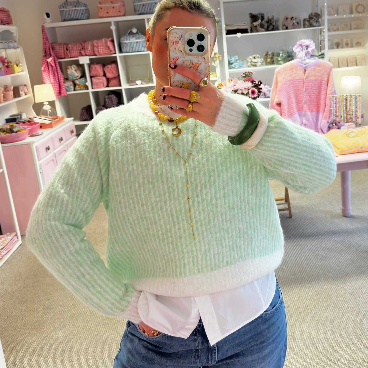 Mint Super Soft Cropped Jumper