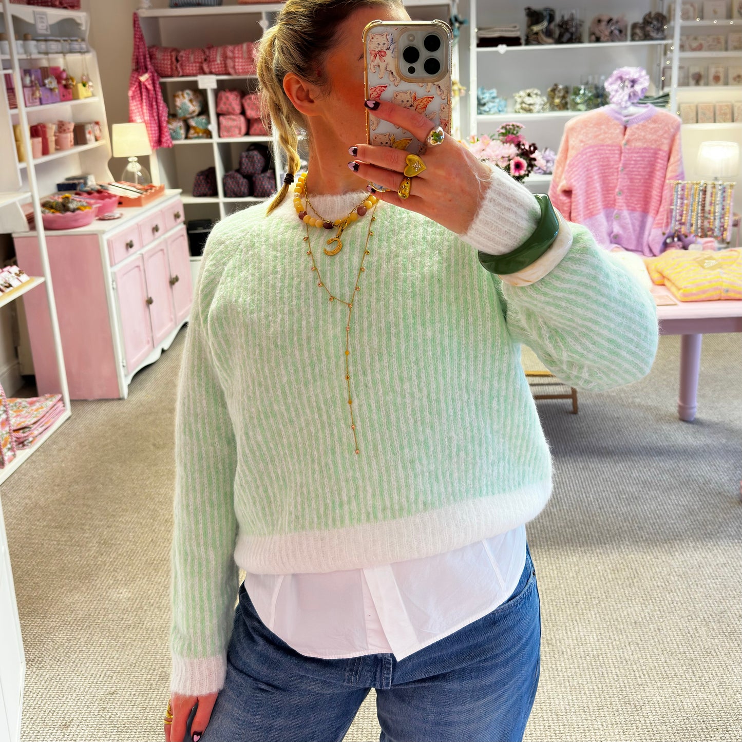 Mint Super Soft Cropped Jumper