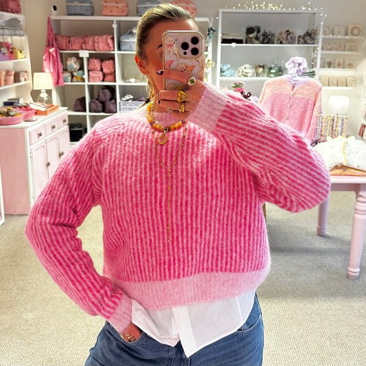 Pink Super Soft Cropped Jumper