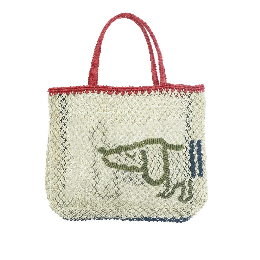 'Sausage Dog' Double Sided The Jacksons Medium Jute Bag