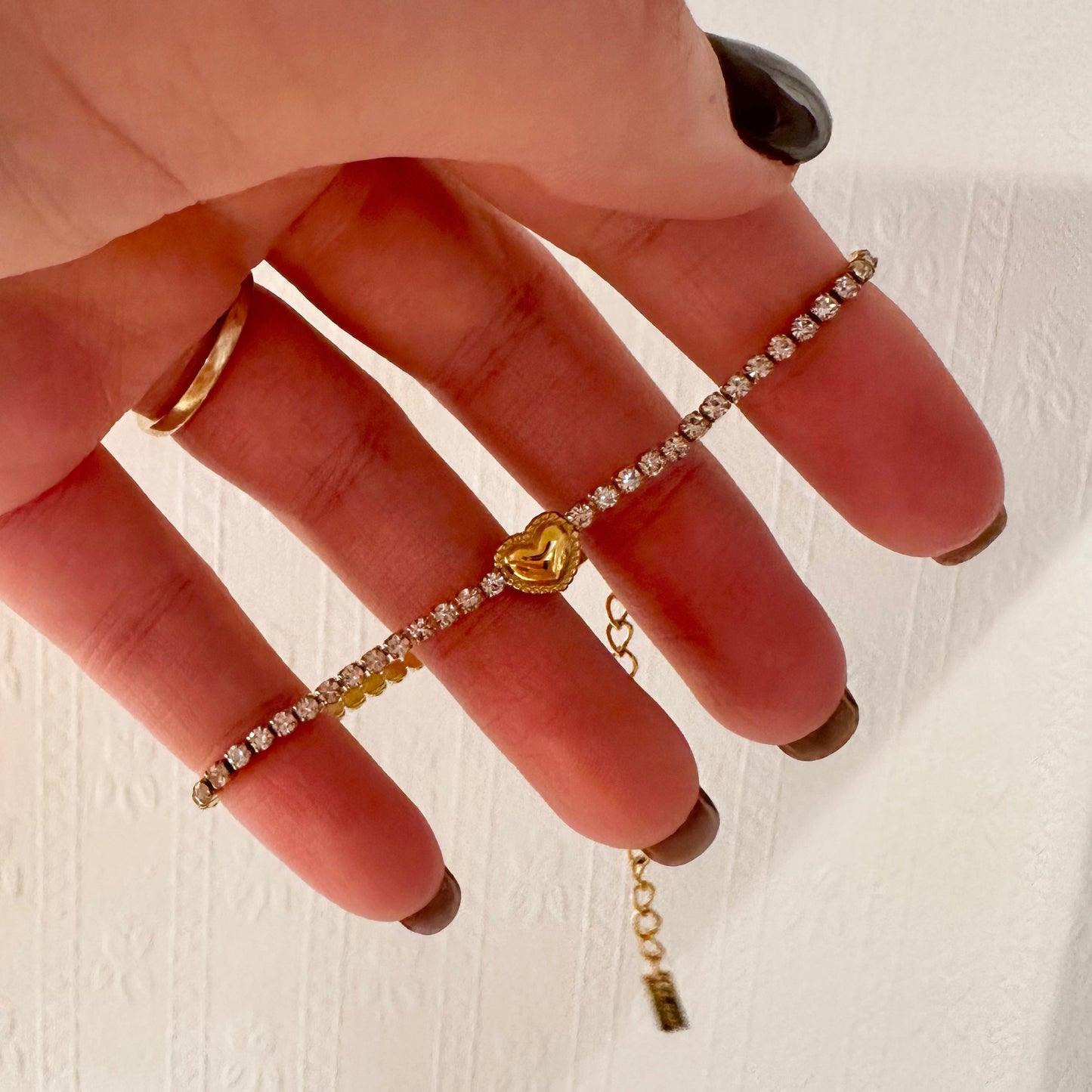 Super Sparkly Diamanté Heart Bracelet