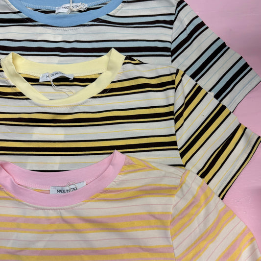90’s Style Striped Baby Tees (3 colourways)
