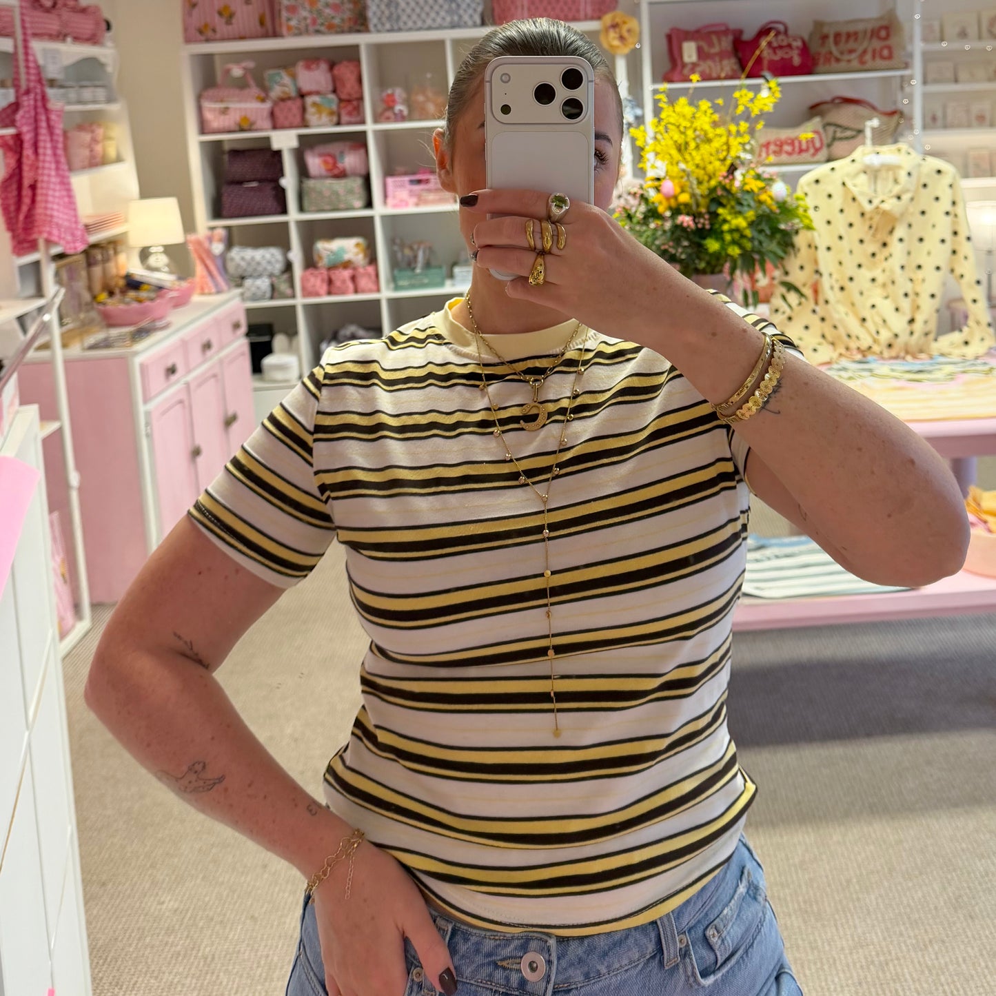 90’s Style Striped Baby Tees (4 colourways)