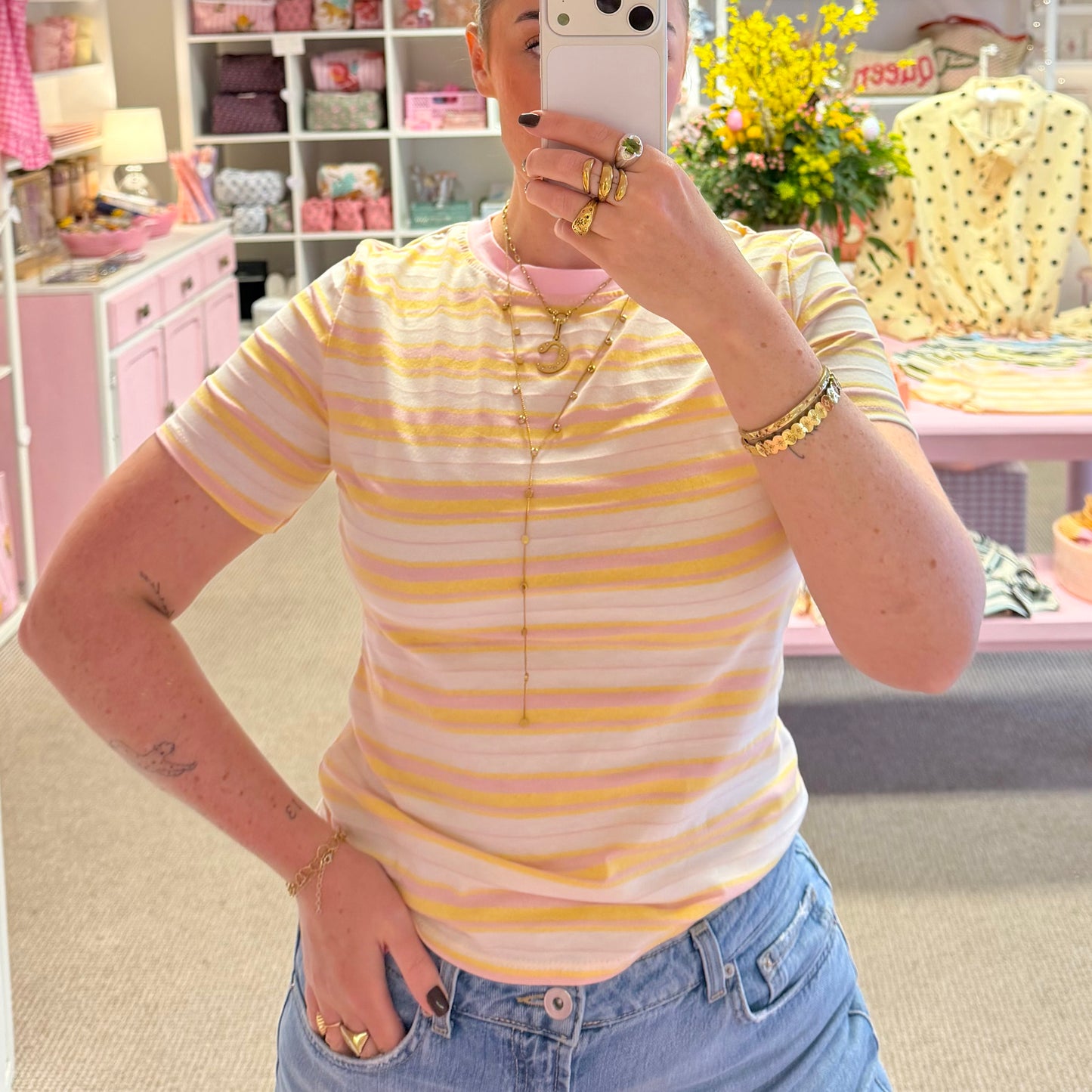 90’s Style Striped Baby Tees (4 colourways)