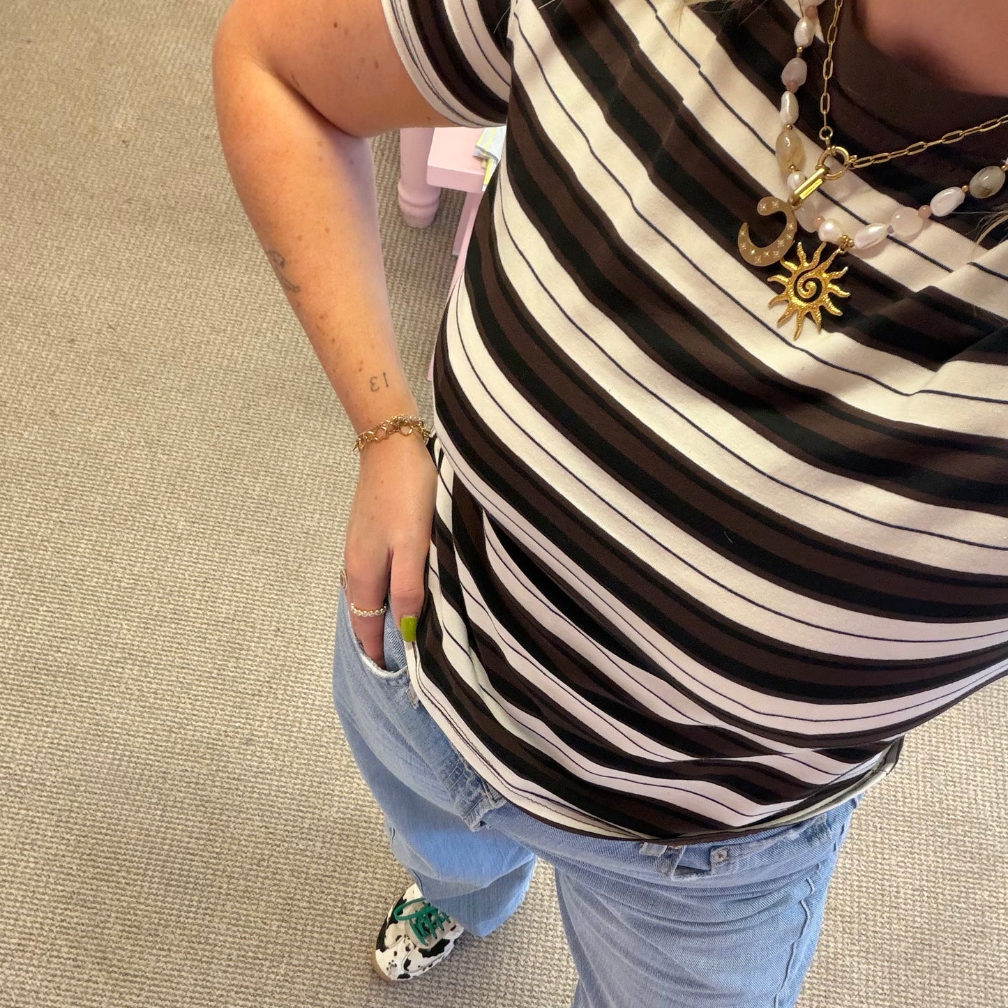 90’s Style Striped Baby Tees (4 colourways)
