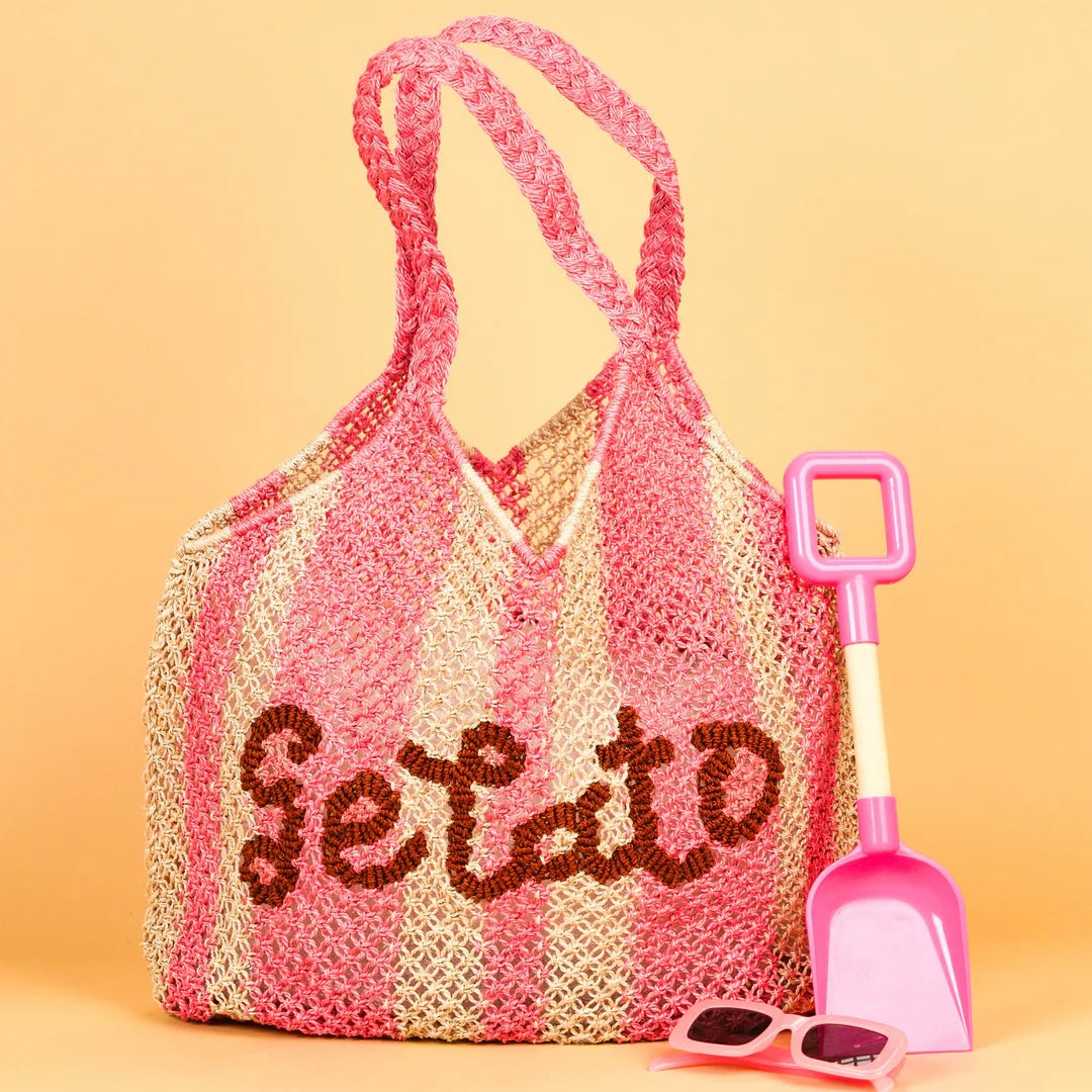 'Gelato' The Jacksons Jute Large Bag With Long Strap