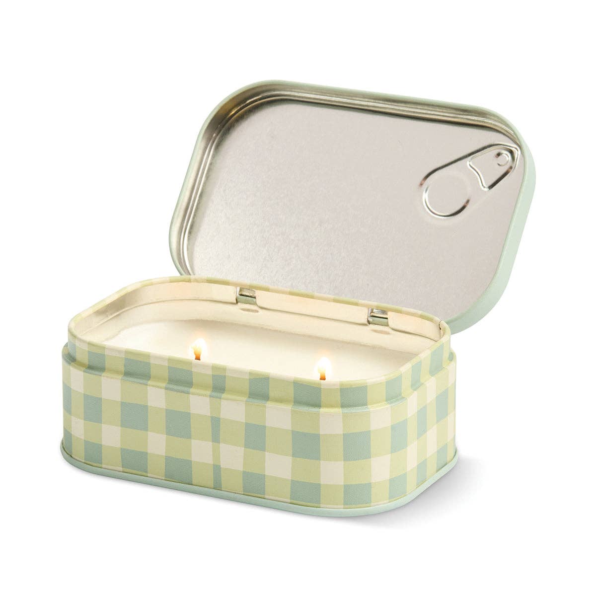 Amber & Pistachio Macaron Printed Tin Candle